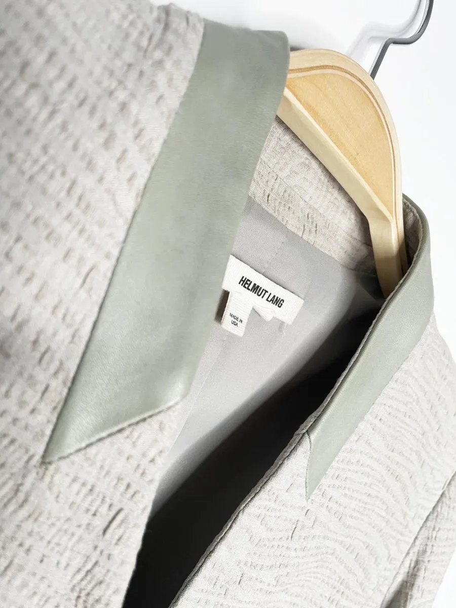 helmut lang lamb leather strong shoulder blazer | made in USA sold by Good Market Thrift Store product image thumbnail 2