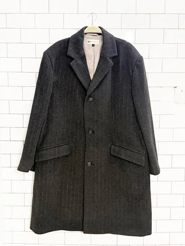 wilke-rodriguez wool-cashmere pinstripe overcoat made by Good Market Thrift Store