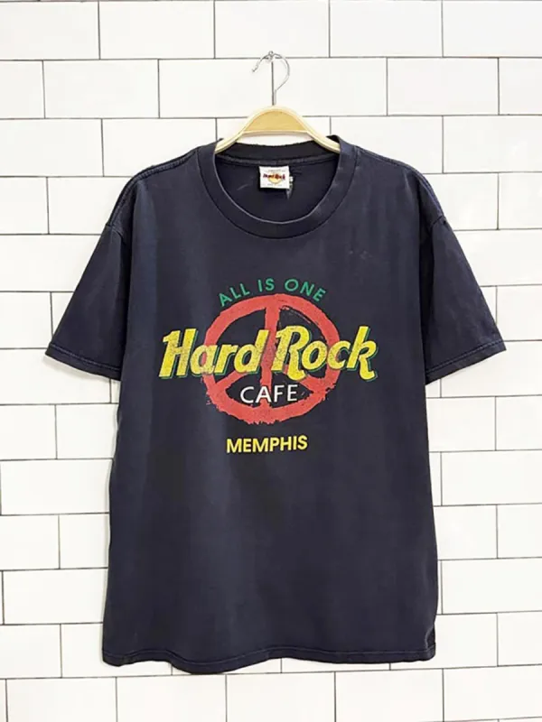 vintage 90s hard rock cafe memphis graphic tee | made in USA made by Good Market Thrift Store