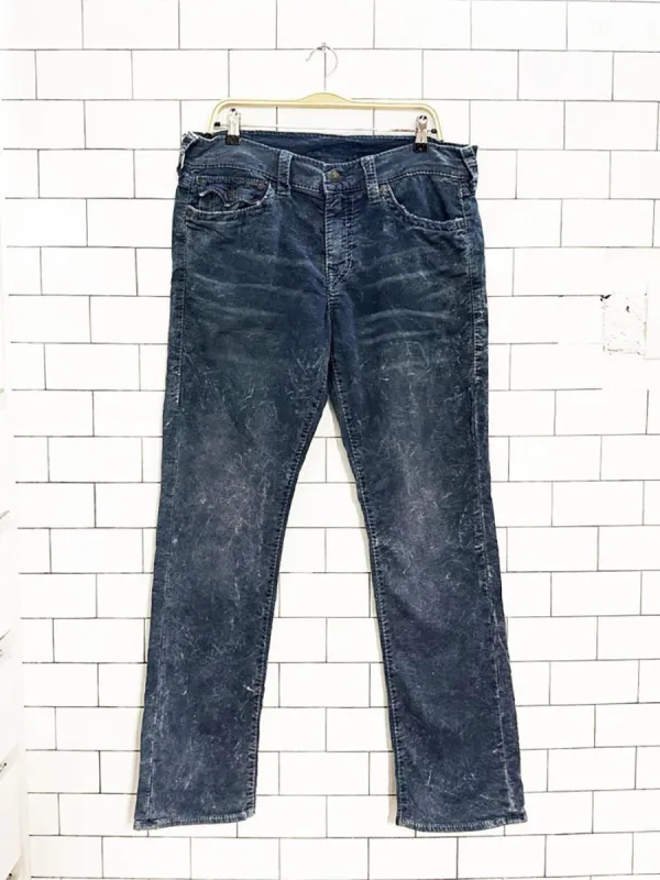 y2k true religion distressed wash ricky relaxed straight jeans made by Good Market Thrift Store