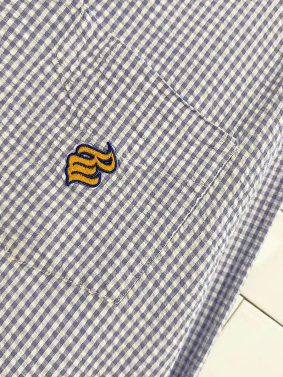 y2k rocawear gingham full button logo pocket shirt sold by Good Market Thrift Store product image thumbnail 2