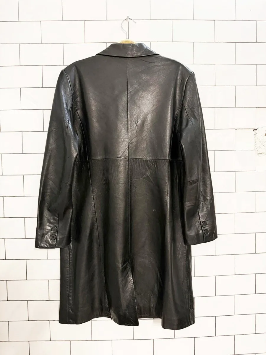 vintage 00s jones new york butter leather full button jacket | lambskin sold by Good Market Thrift Store product image thumbnail 5