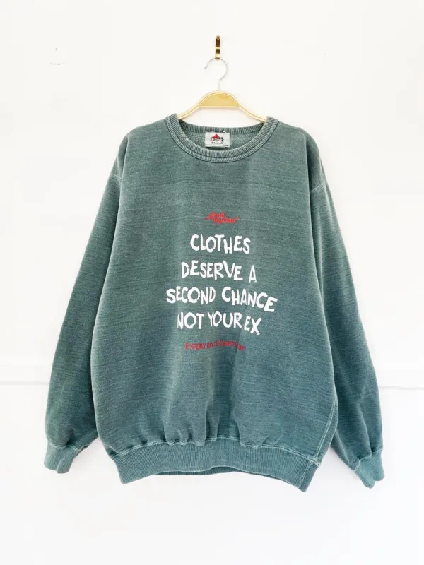 earth day activist x vintage 90s choko earth tone sweatshirt | clothes deserve a second chance not your ex made by Good Market Thrift Store