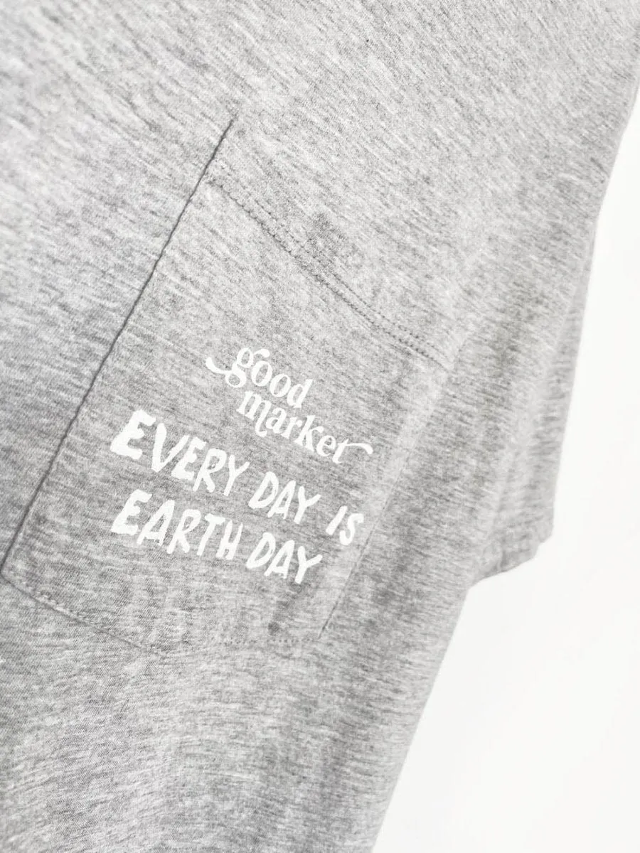 earth day activist x fruit of the loom pocket tee | clothes deserve a second chance not your ex sold by Good Market Thrift Store product image thumbnail 3