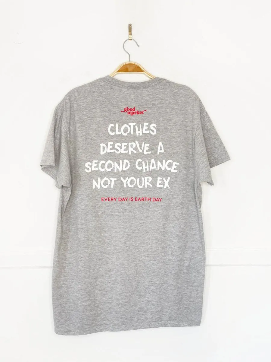 earth day activist x fruit of the loom pocket tee | clothes deserve a second chance not your ex sold by Good Market Thrift Store product image thumbnail 4