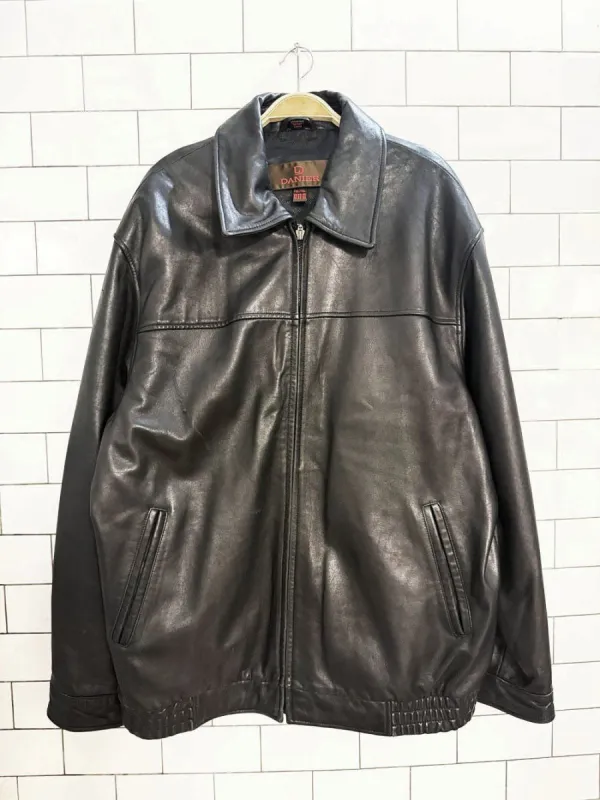 vintage danier butter leather full zip bomber jacket | lambskin made by Good Market Thrift Store