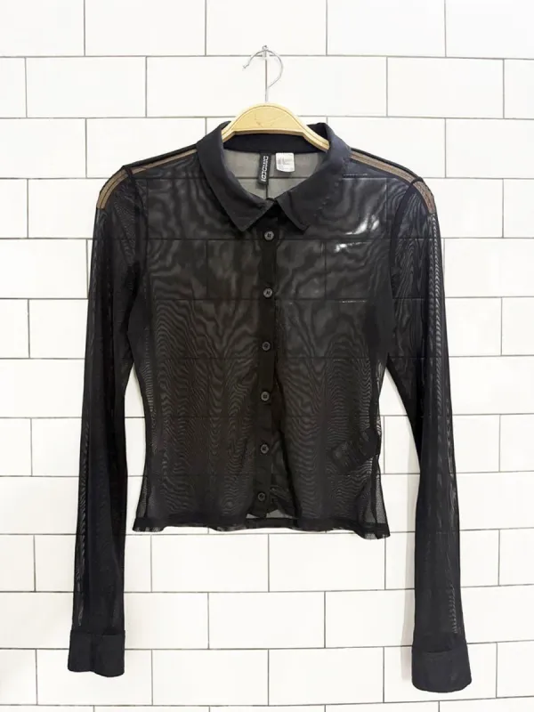 h&m mesh full button shirt made by Good Market Thrift Store