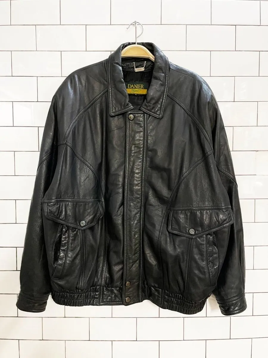 vintage 90s danier sport soft leather bomber jacket sold by Good Market Thrift Store