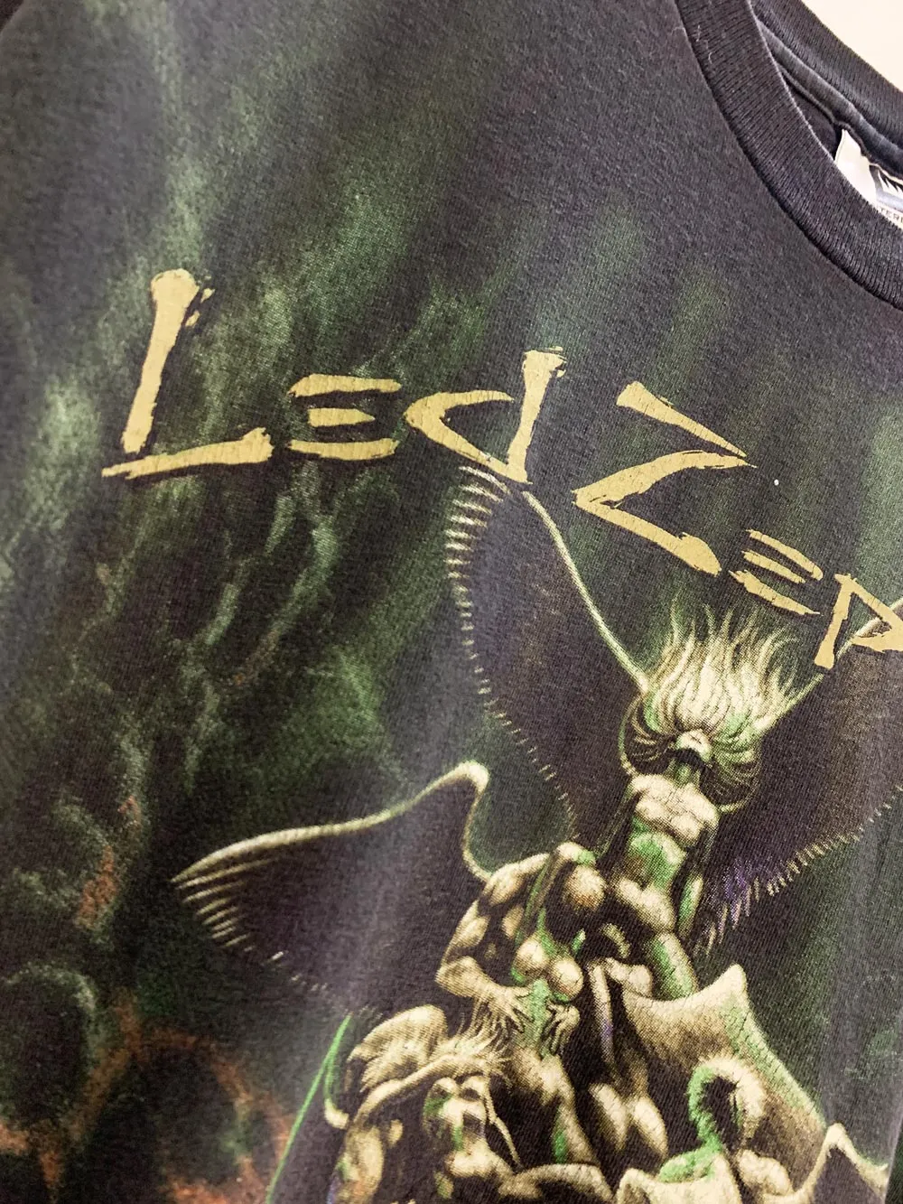 vintage 90s led zeppelin stairway to heaven all over print tee | winterland sold by Good Market Thrift Store product image thumbnail 5