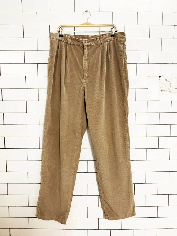 vintage duckhead chunky cord pleated trousers made by Good Market Thrift Store