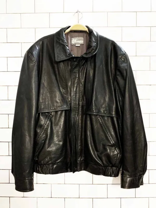 vintage north country leather bomber jacket | eaton made by Good Market Thrift Store