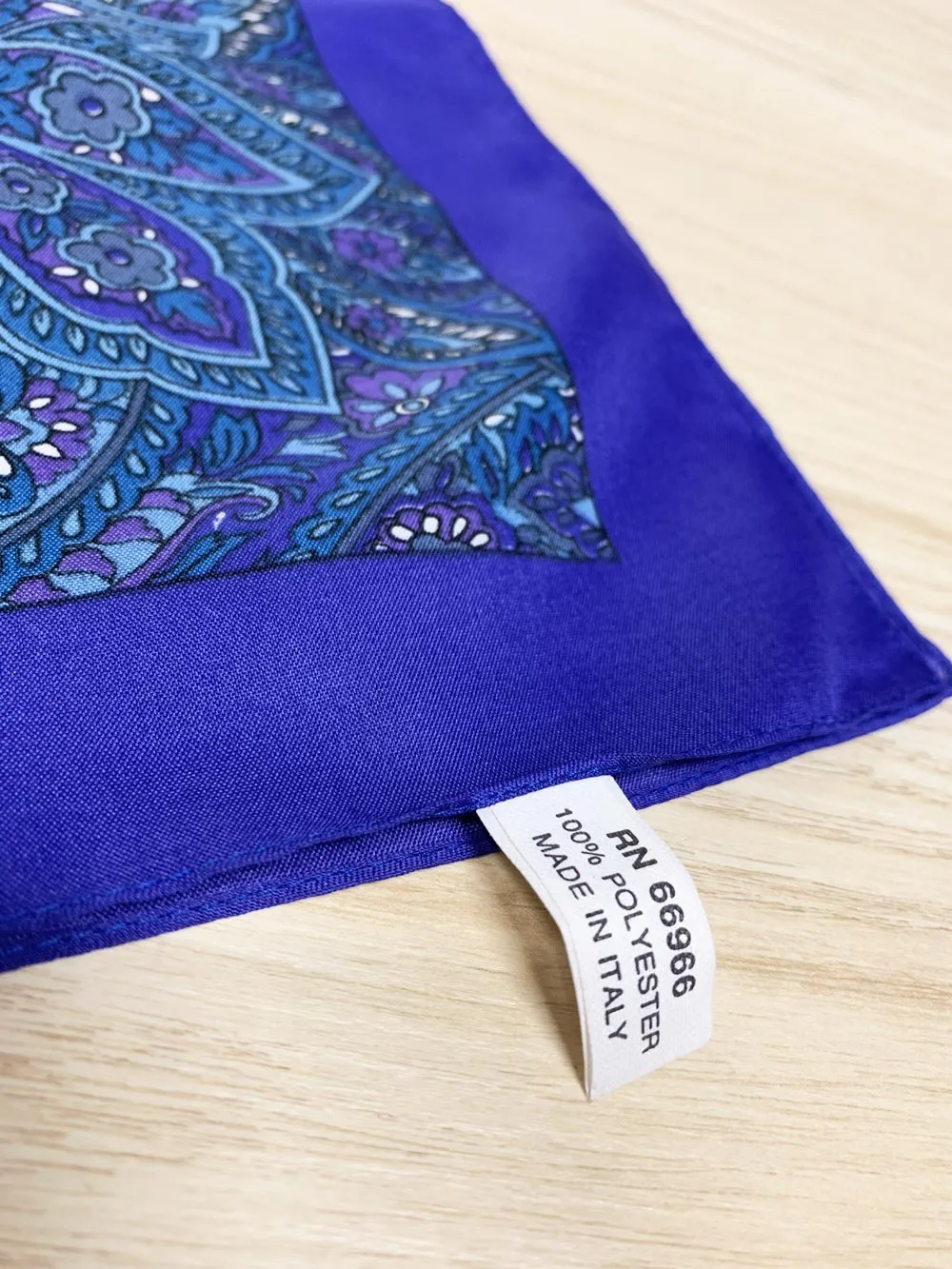 vintage paisley pattern square scarf | made in italy sold by Good Market Thrift Store product image thumbnail 2