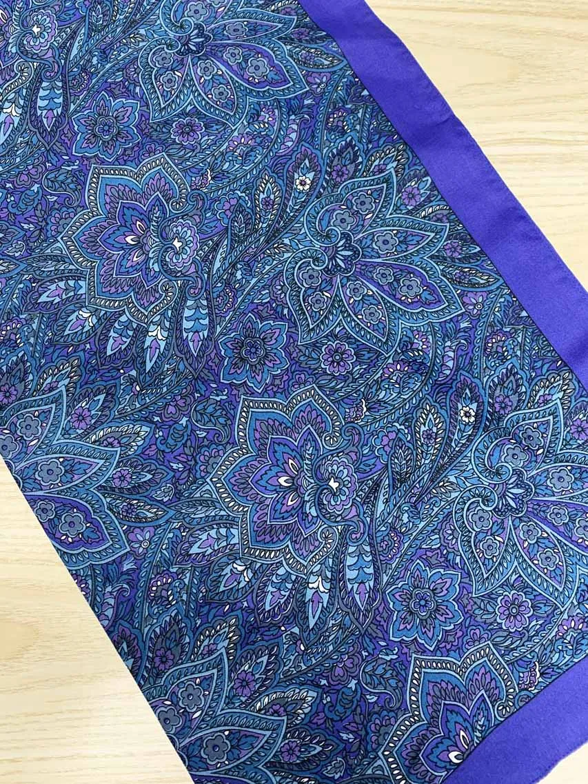 vintage paisley pattern square scarf | made in italy sold by Good Market Thrift Store product image thumbnail 5