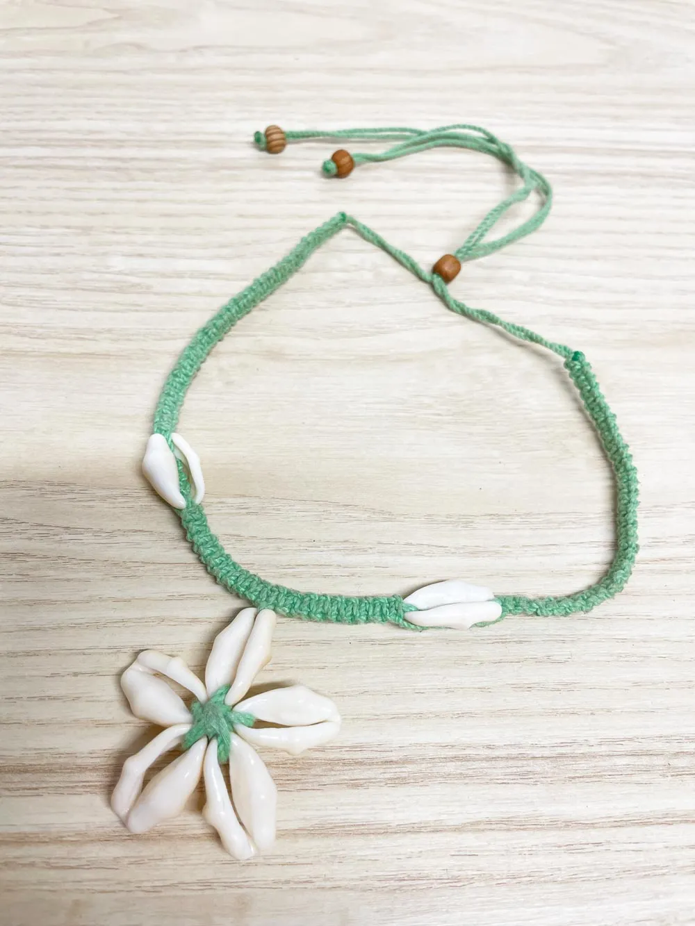 y2k cowrie shell flower necklace sold by Good Market Thrift Store