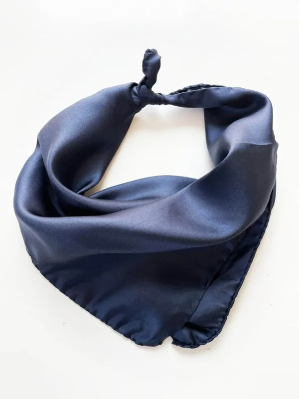 vintage 100% silk square scarf | hand-rolled edge made by Good Market Thrift Store