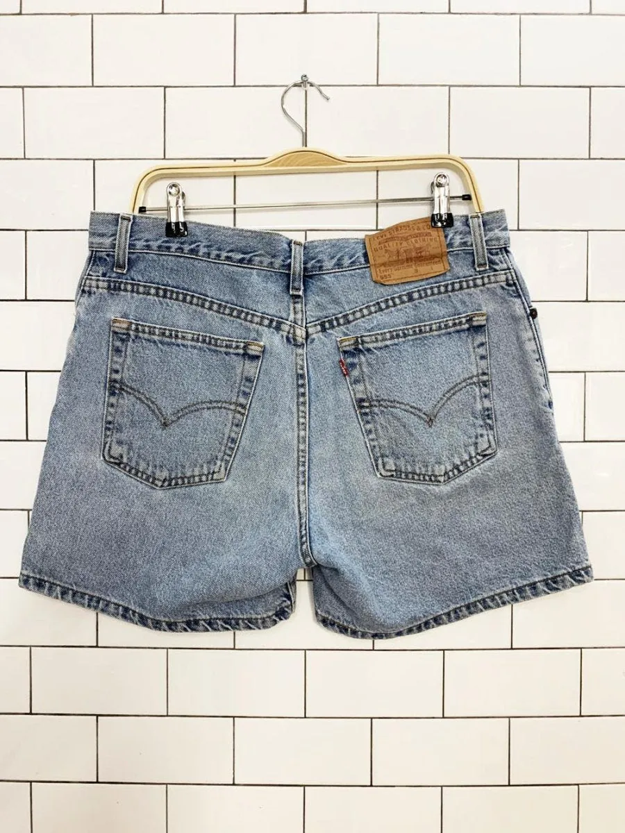 vintage 90s levi's 555 guys fit denim shorts sold by Good Market Thrift Store product image thumbnail 5