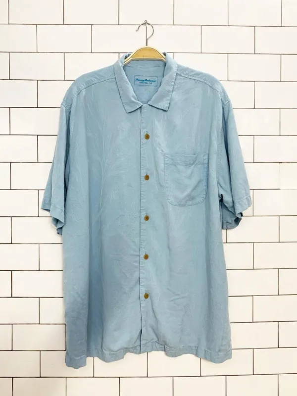 tommy bahama 100% silk full button resort shirt | original fit made by Good Market Thrift Store