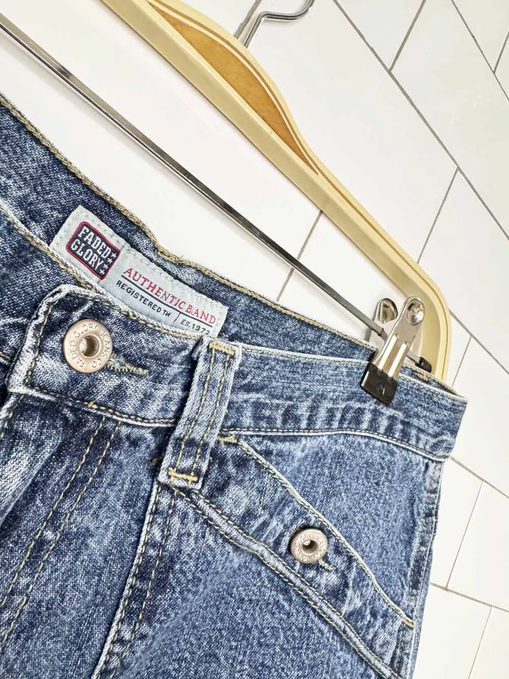 vintage 00s faded glory denim shorts sold by Good Market Thrift Store product image thumbnail 2