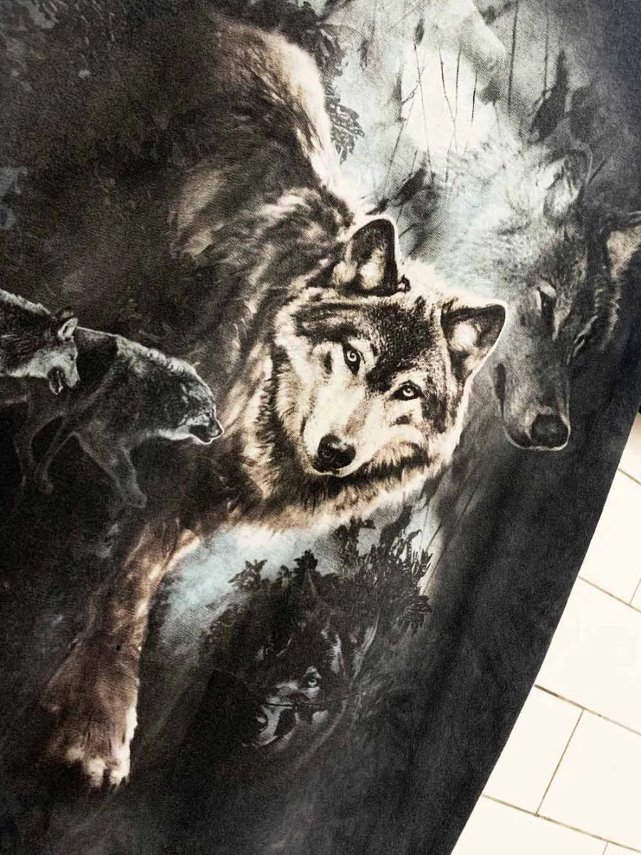 vintage 00s the mountain wolf tie dye tee | made in USA sold by Good Market Thrift Store product image thumbnail 2