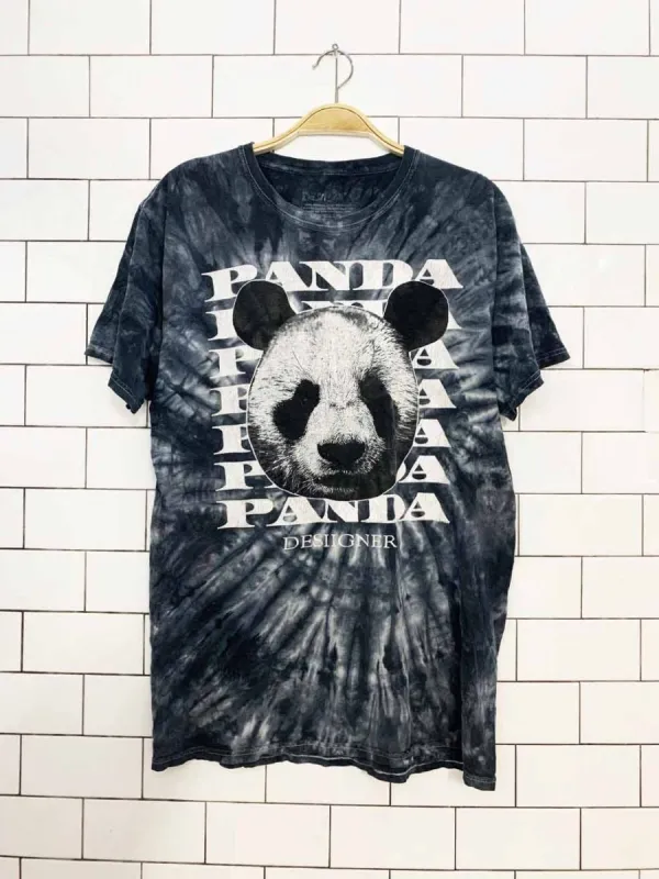 desiigner tie dye panda face animal tee made by Good Market Thrift Store