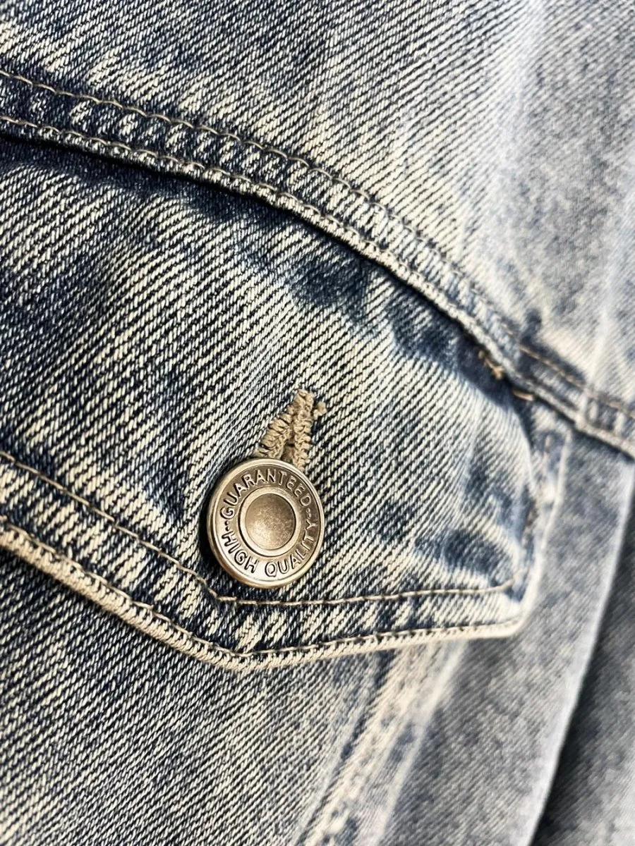 vintage 90s mossimo cali star soft denim jacket sold by Good Market Thrift Store product image thumbnail 2