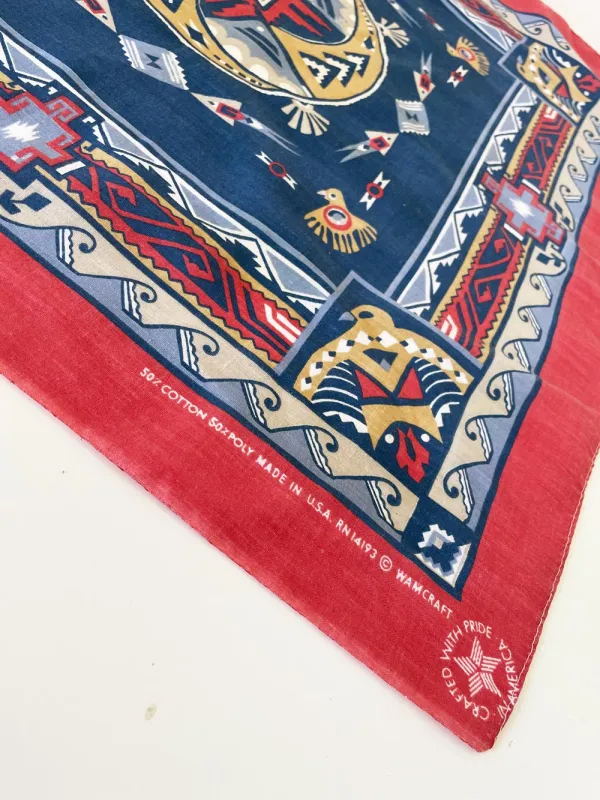 vintage wamcraft southwestern square bandana | made in usa made by Good Market Thrift Store