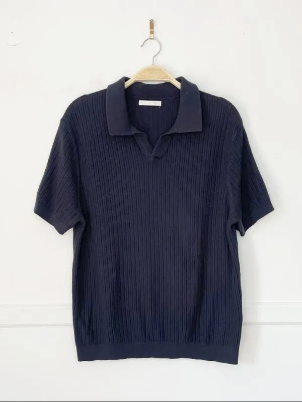 zara resort knit short sleeve polo made by Good Market Thrift Store