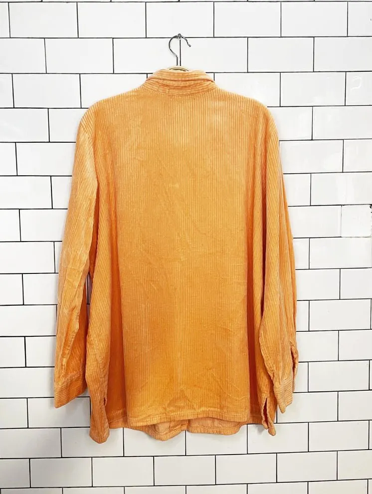 vintage 90s blair chunky cord neon full button shirt jacket sold by Good Market Thrift Store product image thumbnail 5