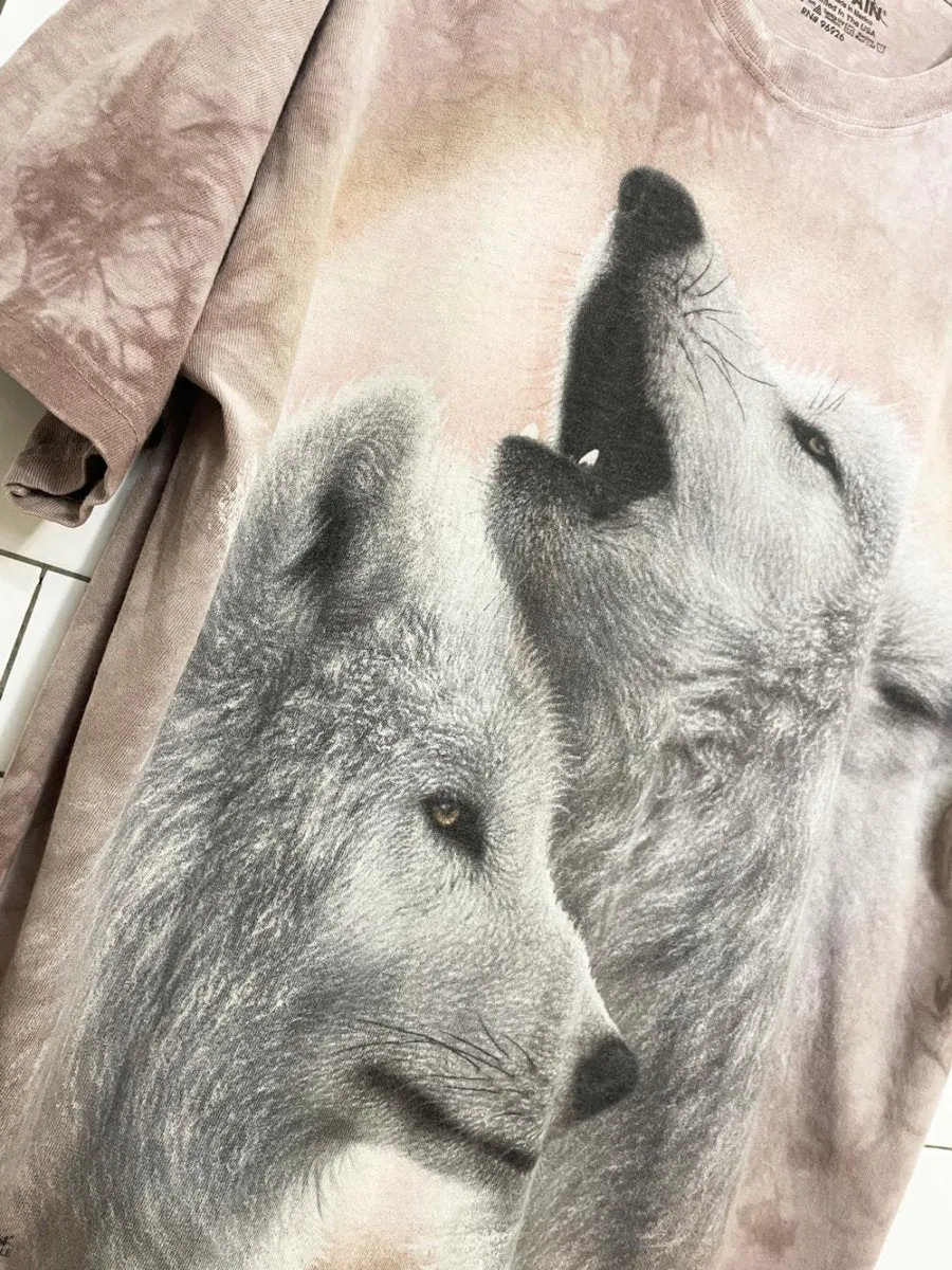 vintage 00s the mountain wolf print tie dye tee sold by Good Market Thrift Store product image thumbnail 2