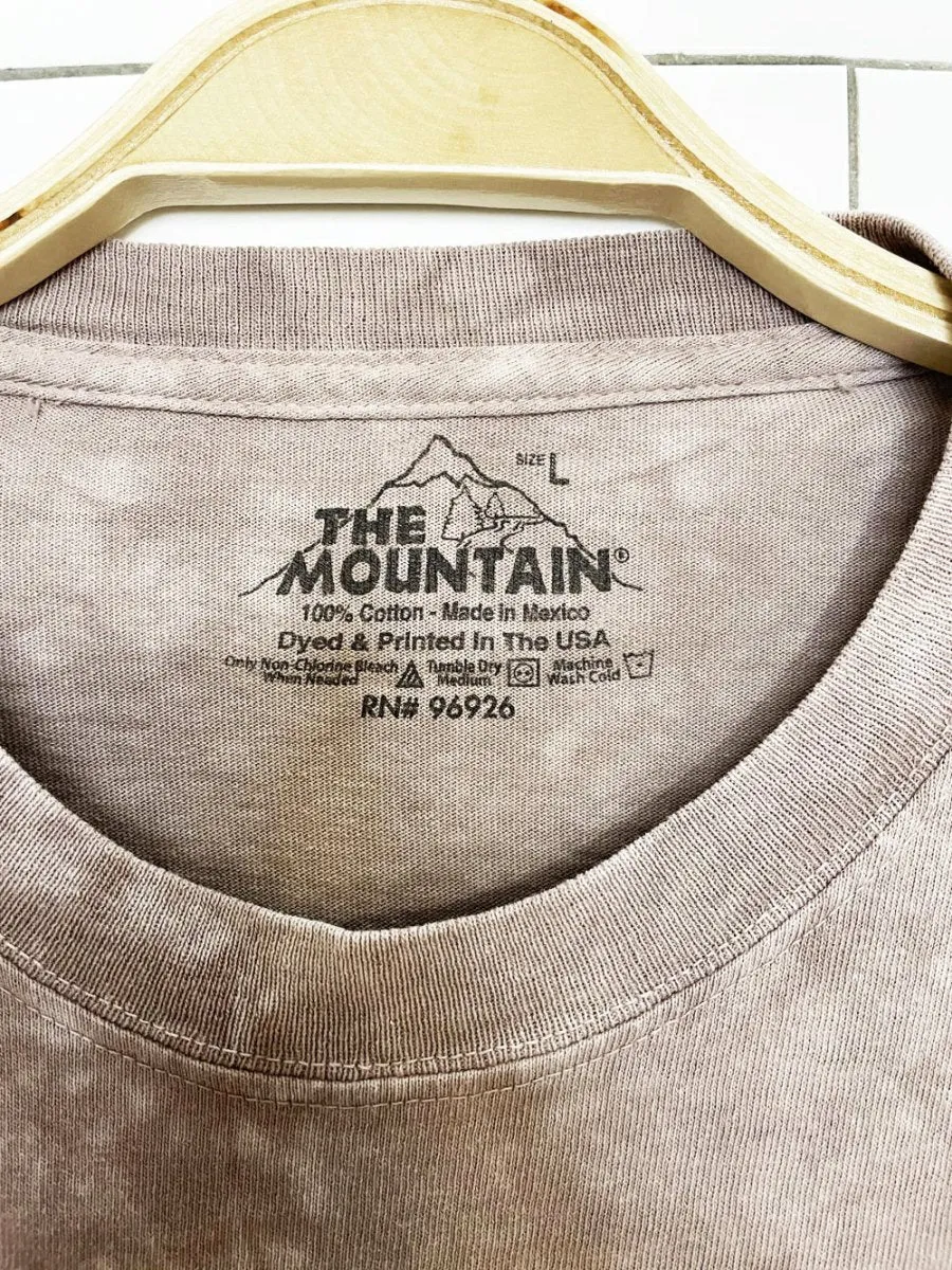 vintage 00s the mountain wolf print tie dye tee sold by Good Market Thrift Store product image thumbnail 5