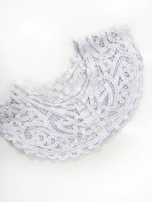 vintage handmade crochet lace collar | rework made by Good Market Thrift Store
