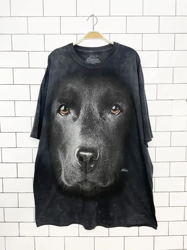 vintage 00s the mountain dog face tie dye tee | made in USA made by Good Market Thrift Store