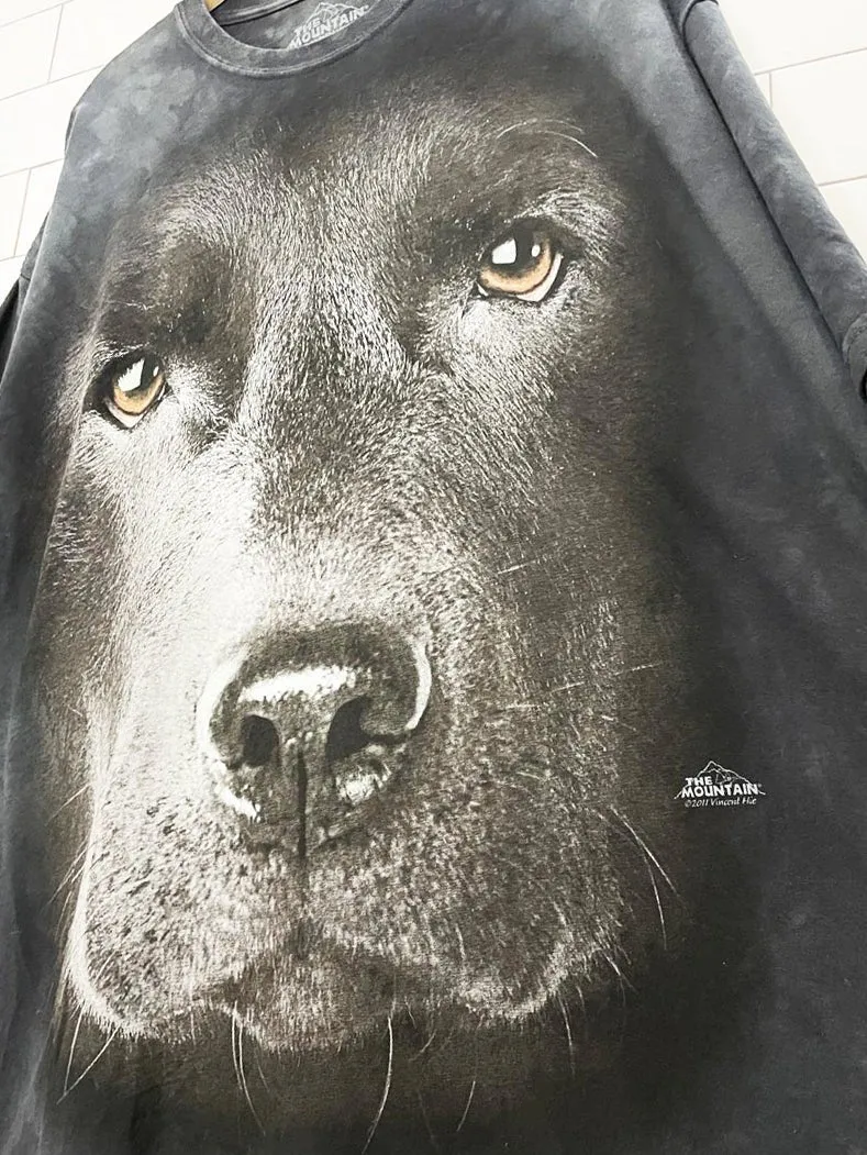 vintage 00s the mountain dog face tie dye tee | made in USA sold by Good Market Thrift Store product image thumbnail 2