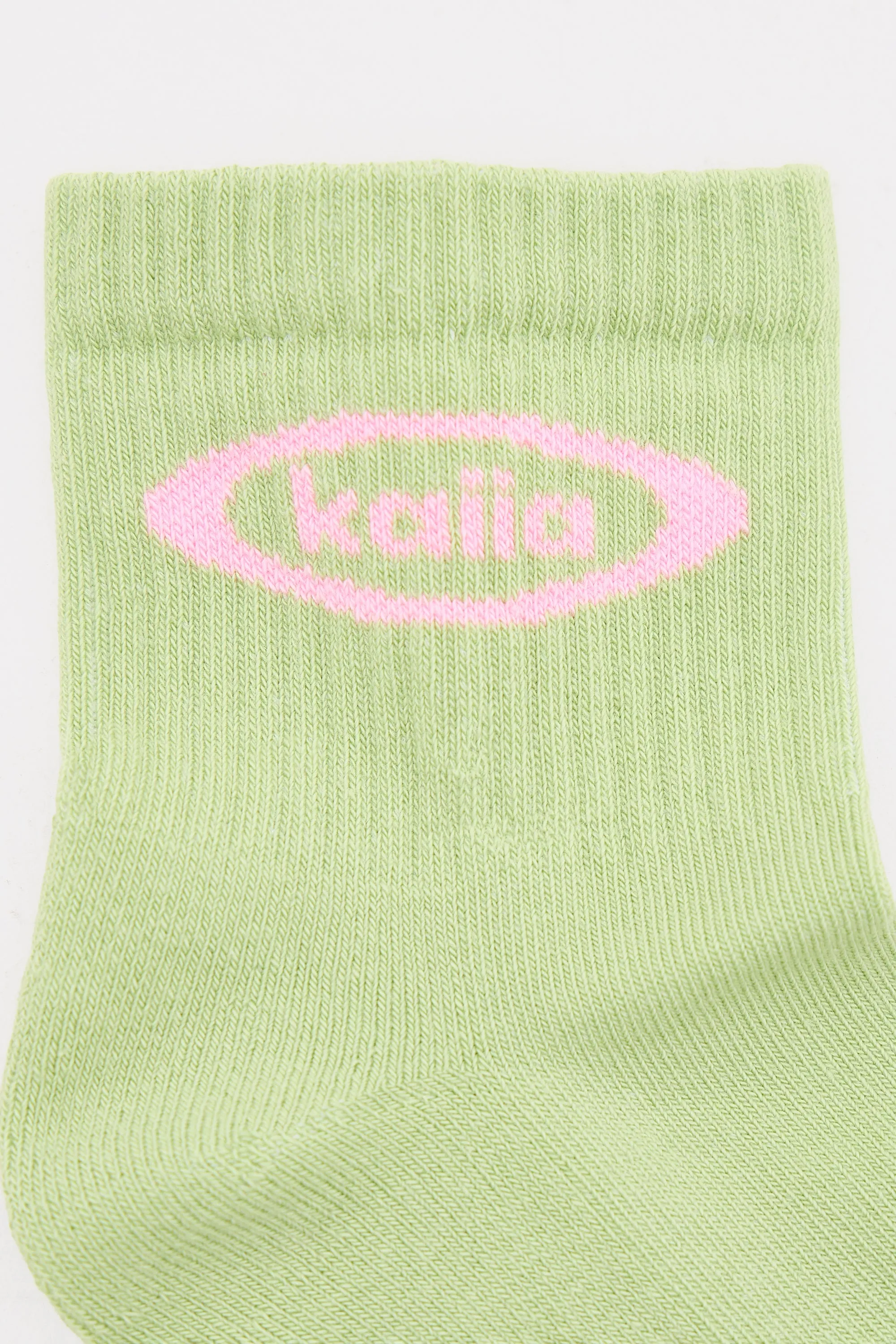Pack of Three Kaiia Logo Socks Pistachio, Light Grey Marl & Pink Meringue sold by Kaiia the label product image thumbnail 3