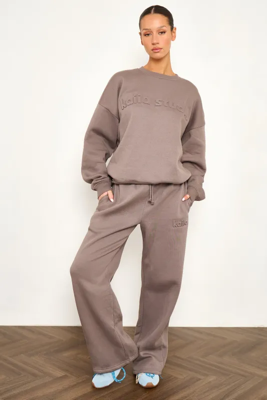 Kaiia Studio Embossed Oversized Sweatshirt Storm Grey made by Kaiia the label