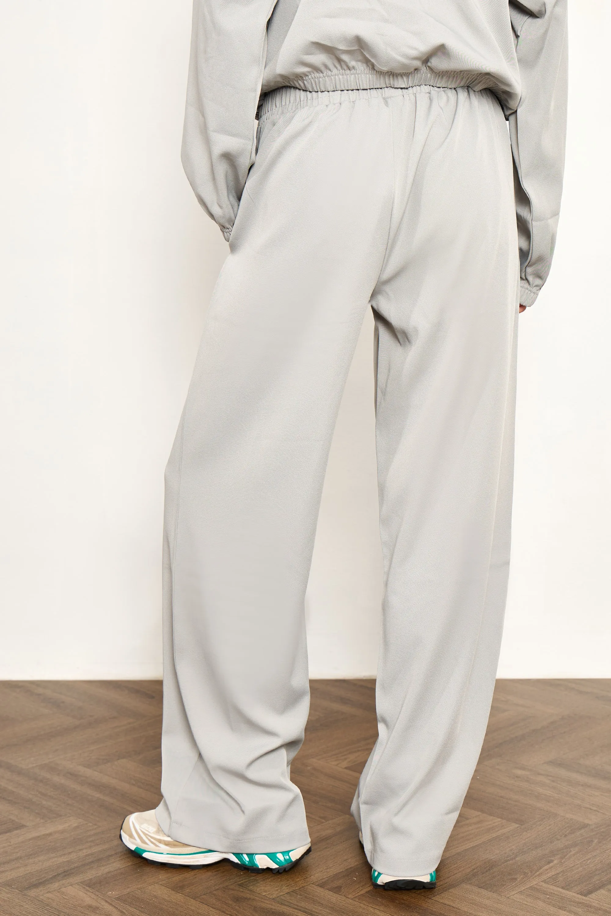 Kaiia Woven Wide Leg Trousers Grey Blue sold by Kaiia the label product image thumbnail 4