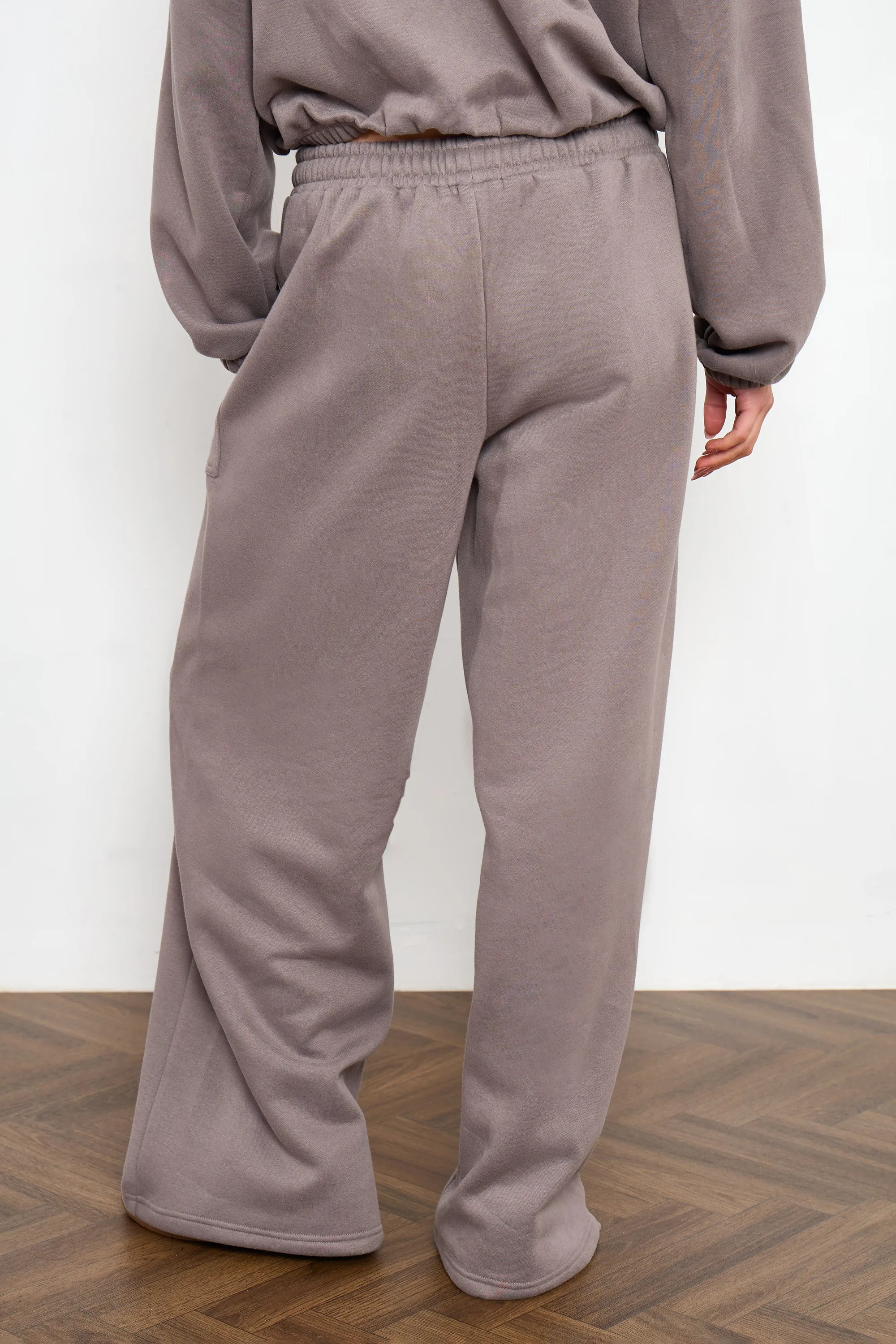 Kaiia Pocket Detail Mid Rise Wide Leg Joggers Silver Grey sold by Kaiia the label product image thumbnail 4