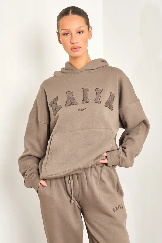 Kaiia Studio Oversized Hoodie Grey Taupe made by Kaiia the label