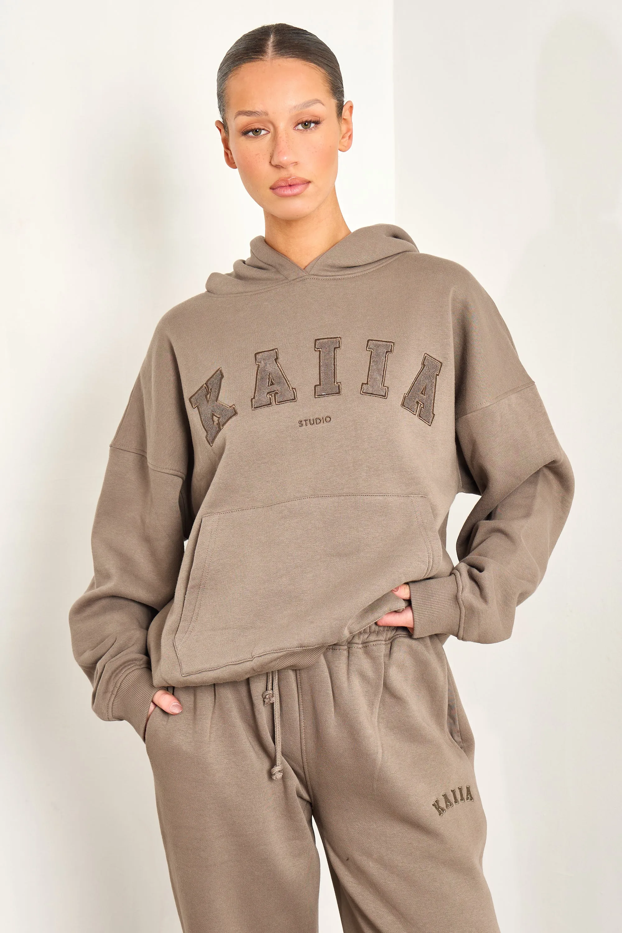 Kaiia Studio Oversized Hoodie Grey Taupe sold by Kaiia the label