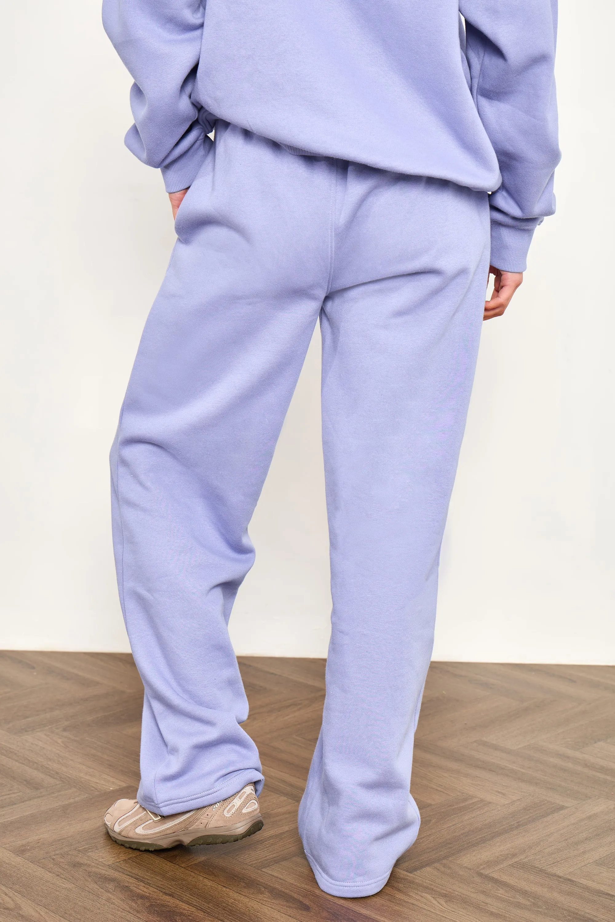 Kaiia Slogan Wide Leg Joggers Periwinkle Blue sold by Kaiia the label product image thumbnail 4