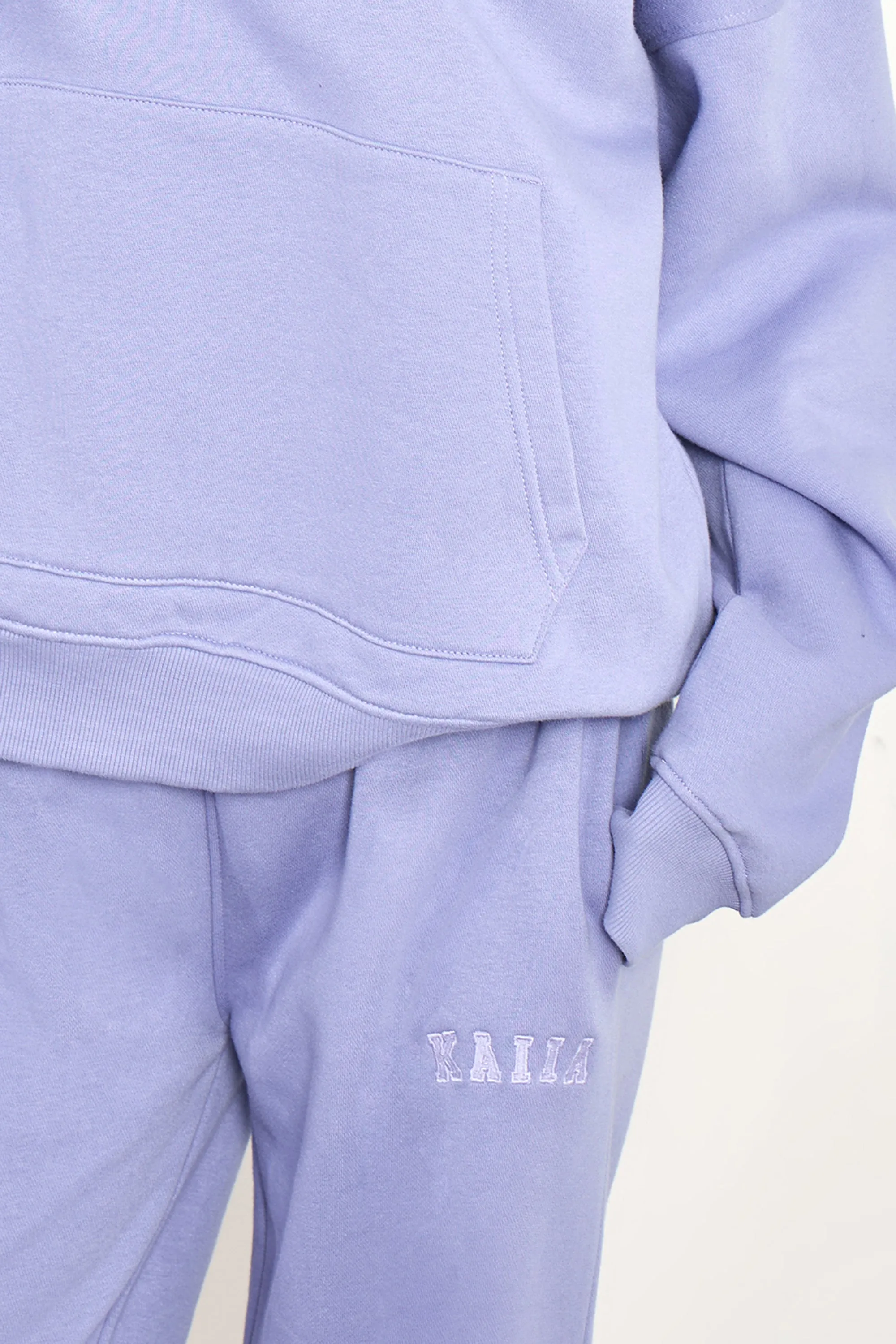 Kaiia Slogan Wide Leg Joggers Periwinkle Blue sold by Kaiia the label product image thumbnail 5