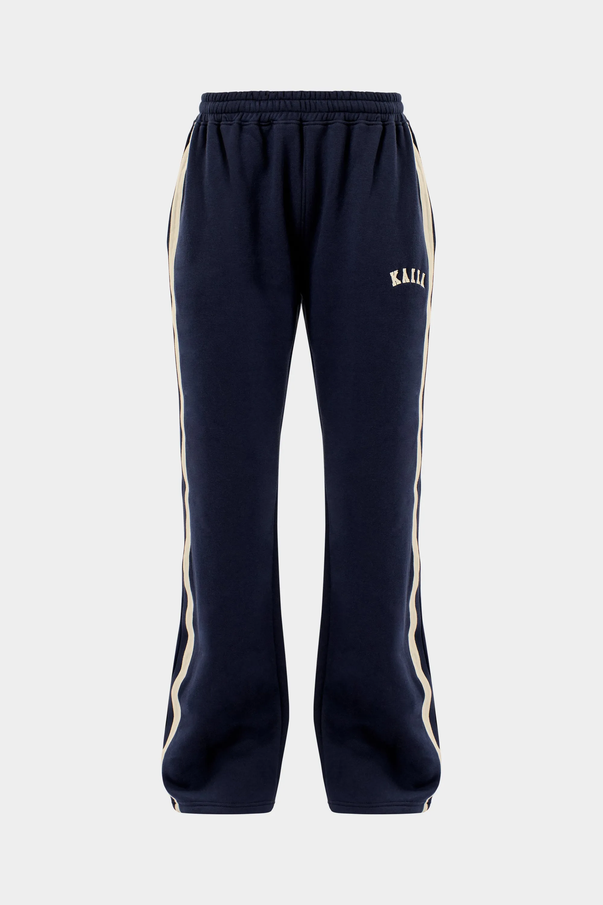 Kaiia Sport Stripe Wide Leg Joggers Navy & Cream sold by Kaiia the label product image thumbnail 5