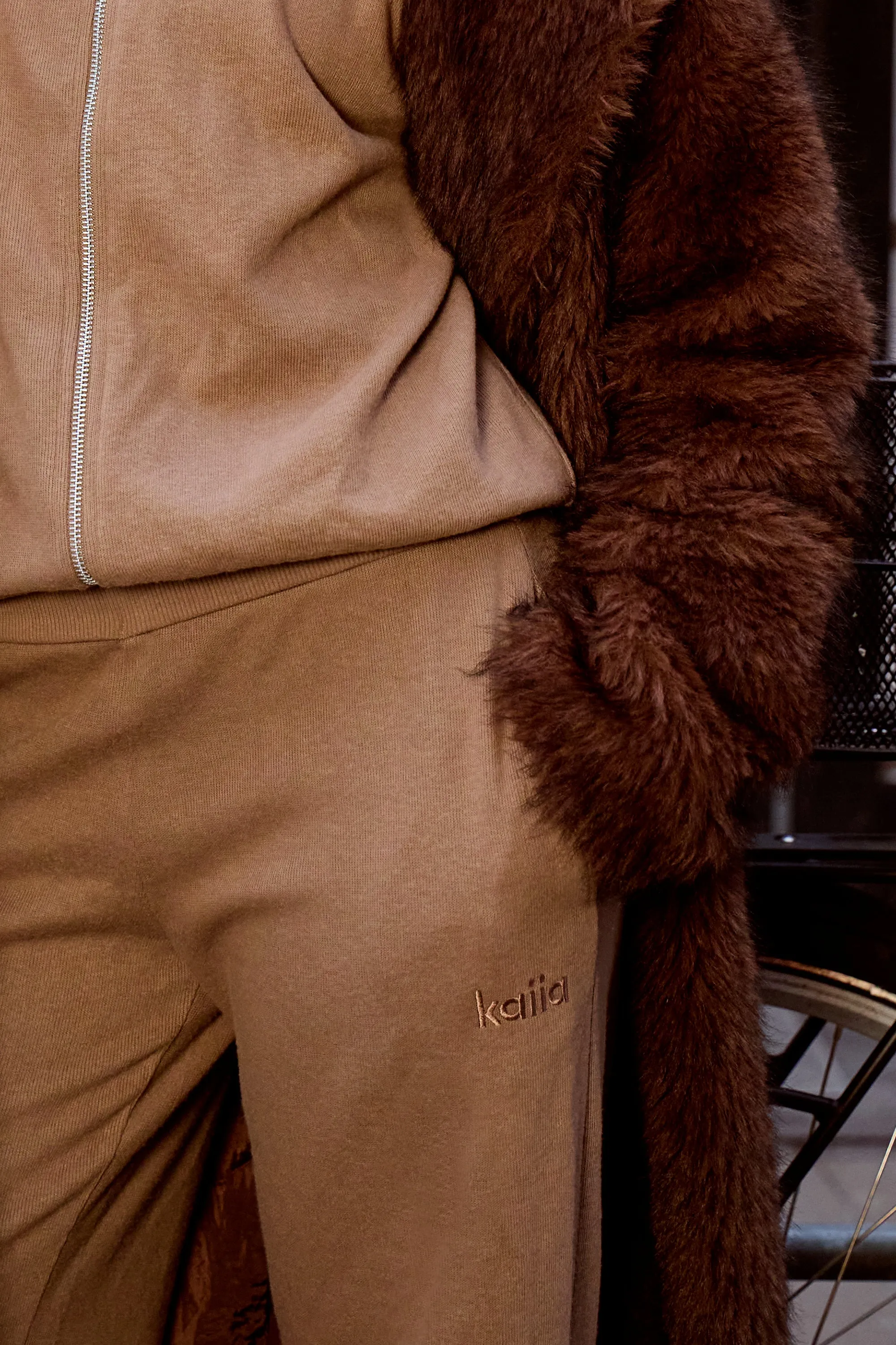Kaiia Supersoft Straight Leg Trousers Taupe sold by Kaiia the label product image thumbnail 3