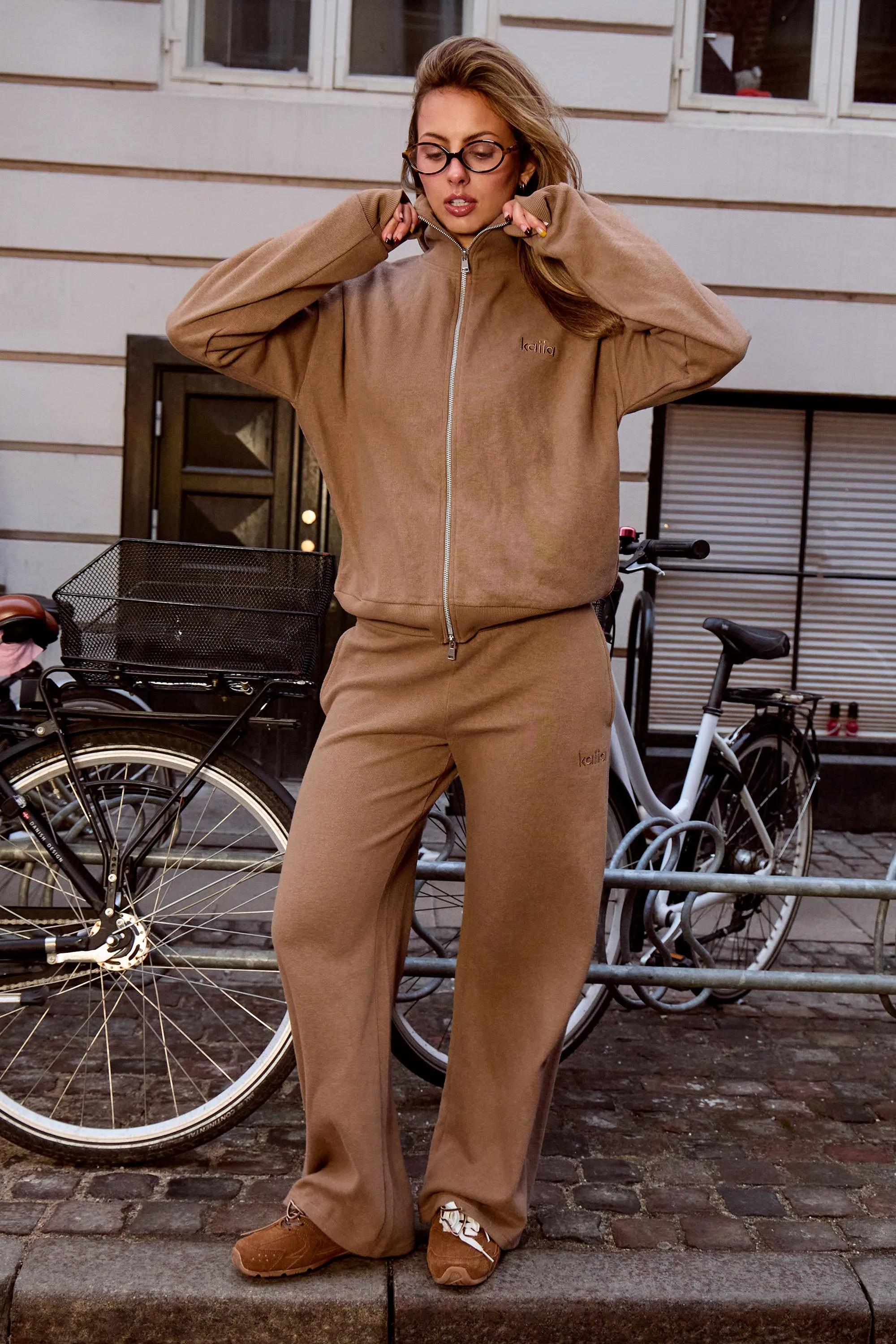 Kaiia Supersoft Straight Leg Trousers Taupe sold by Kaiia the label