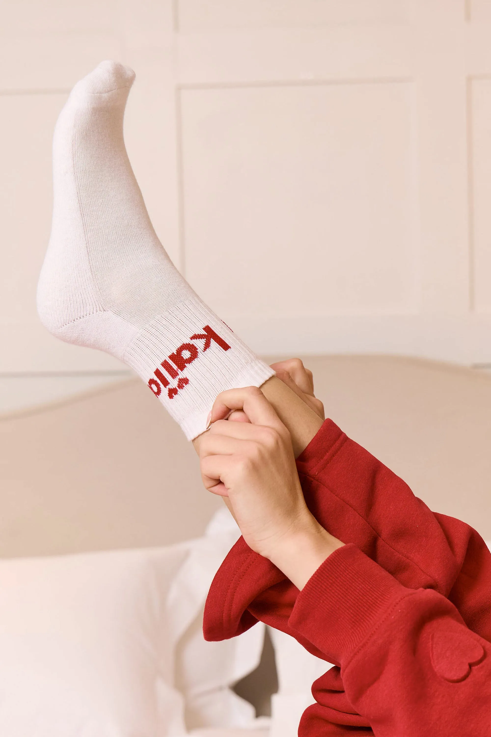 Pack of Three Kaiia Heart Socks White & Red sold by Kaiia the label product image thumbnail 3