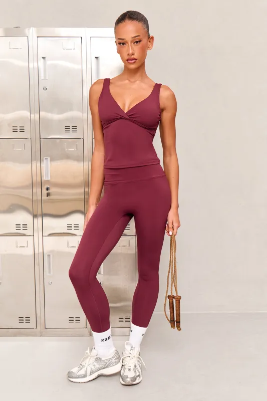 Kaiia Sculpt Leggings Dark Cherry made by Kaiia the label