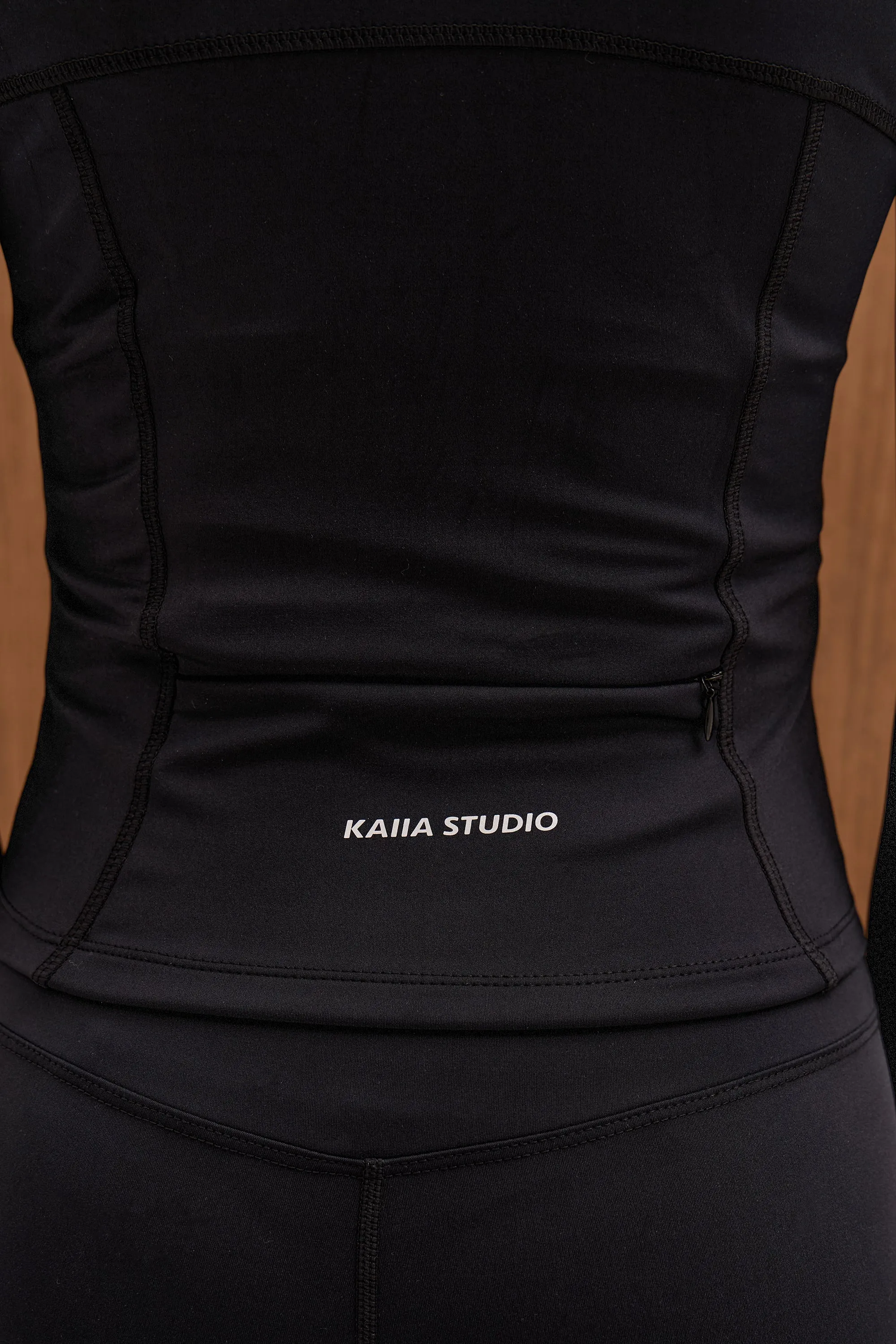Kaiia Sculpt Long Sleeve Zip Through Fitted Jacket Black sold by Kaiia the label product image thumbnail 3