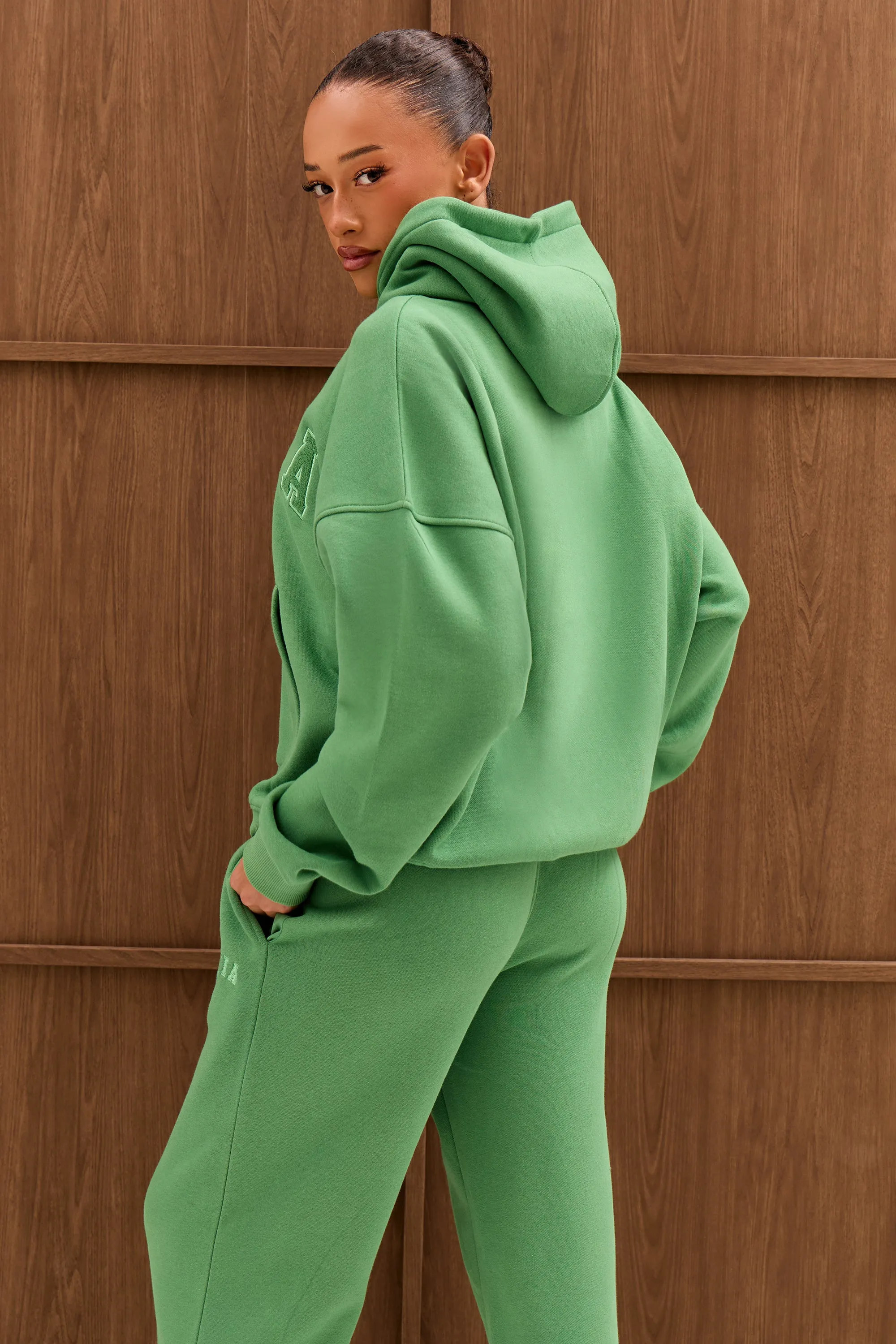 Kaiia Slogan Oversized Hoodie Spring Green sold by Kaiia the label product image thumbnail 4