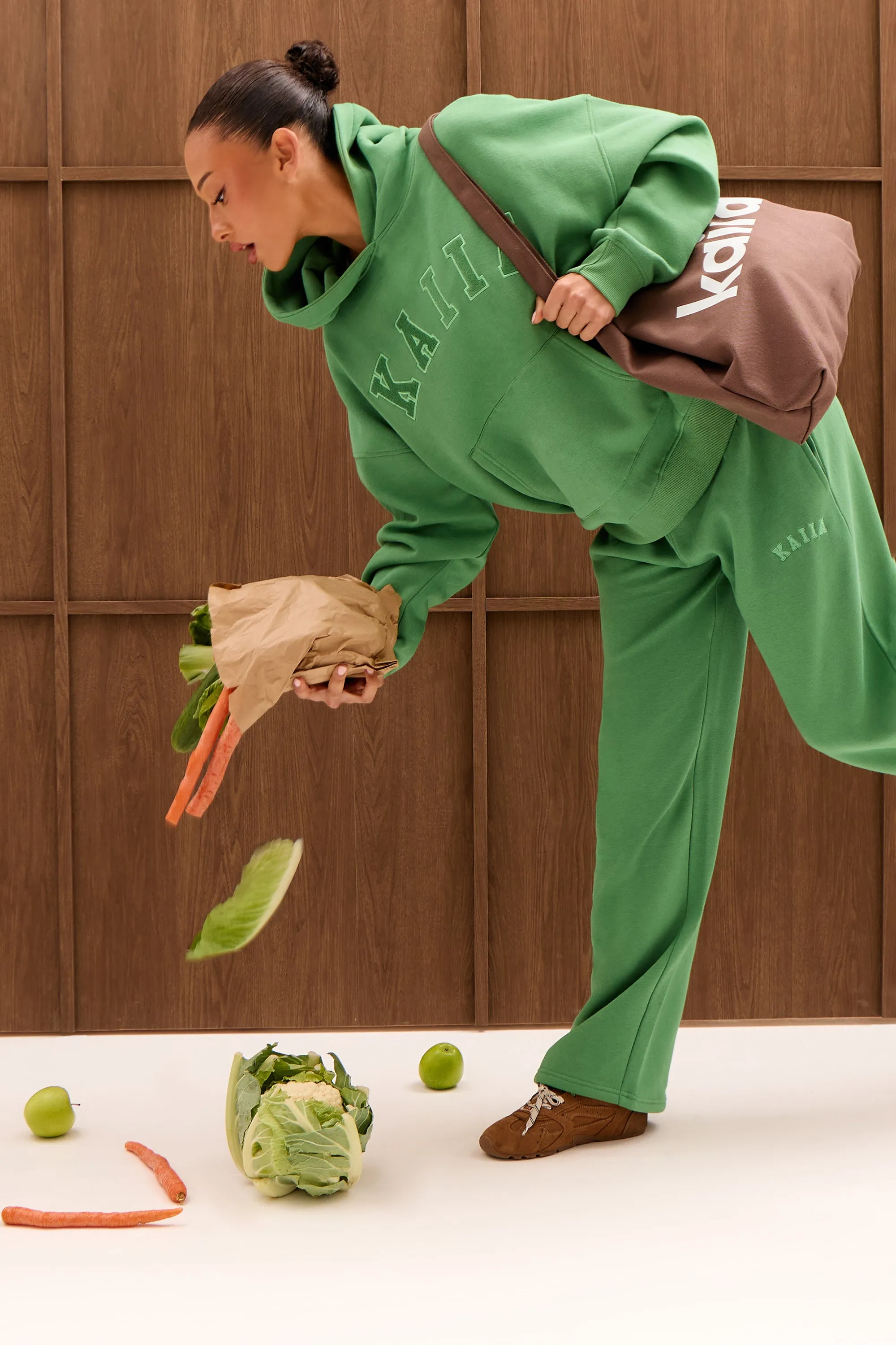 Kaiia Slogan Oversized Hoodie Spring Green sold by Kaiia the label product image thumbnail 2