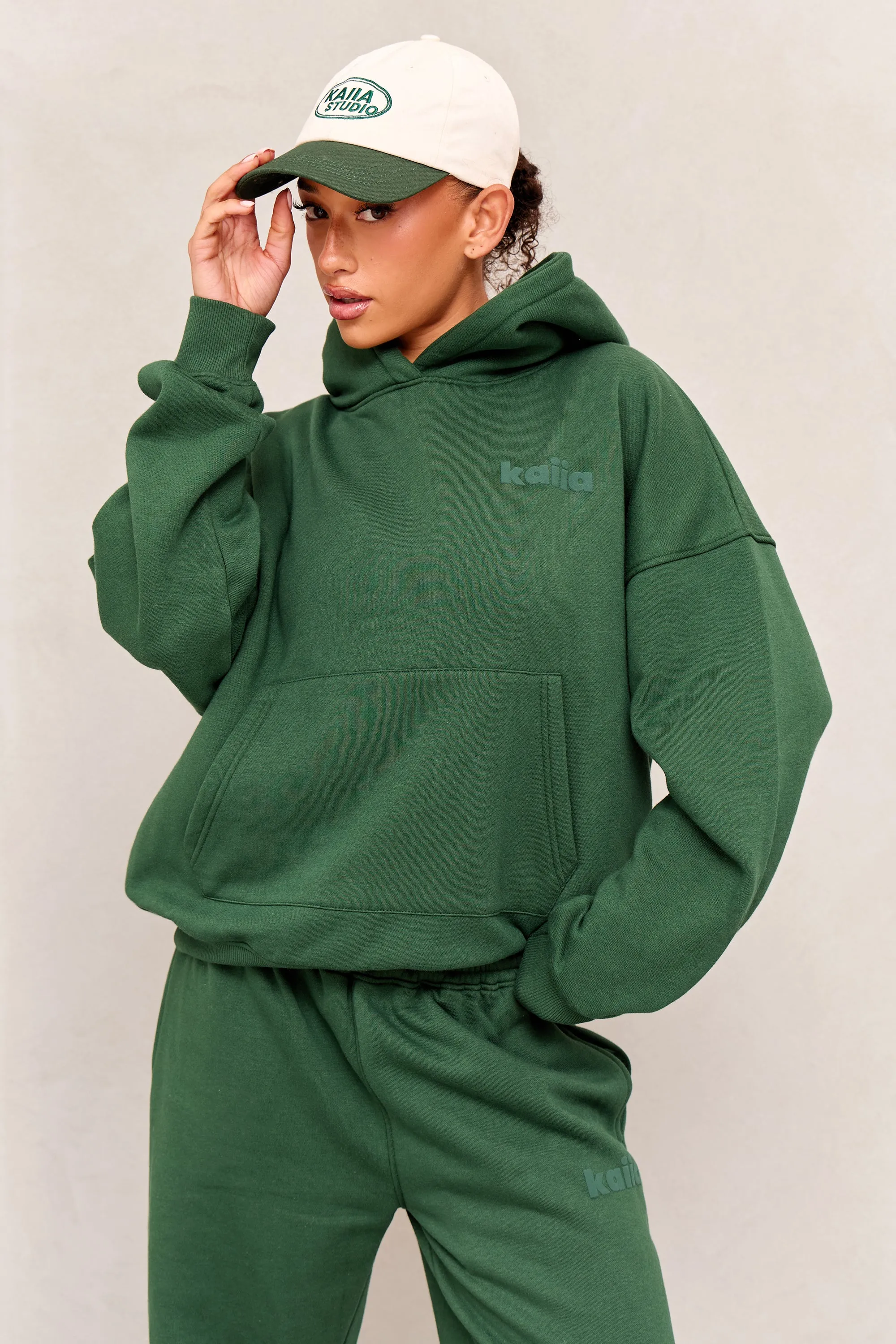 Kaiia Studio Oversized Hoodie Dark Green sold by Kaiia the label